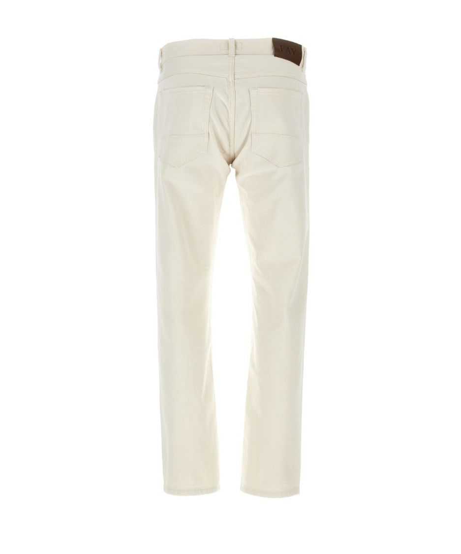 Fay Classic Straight-Leg Jeans With Subtle Stitching