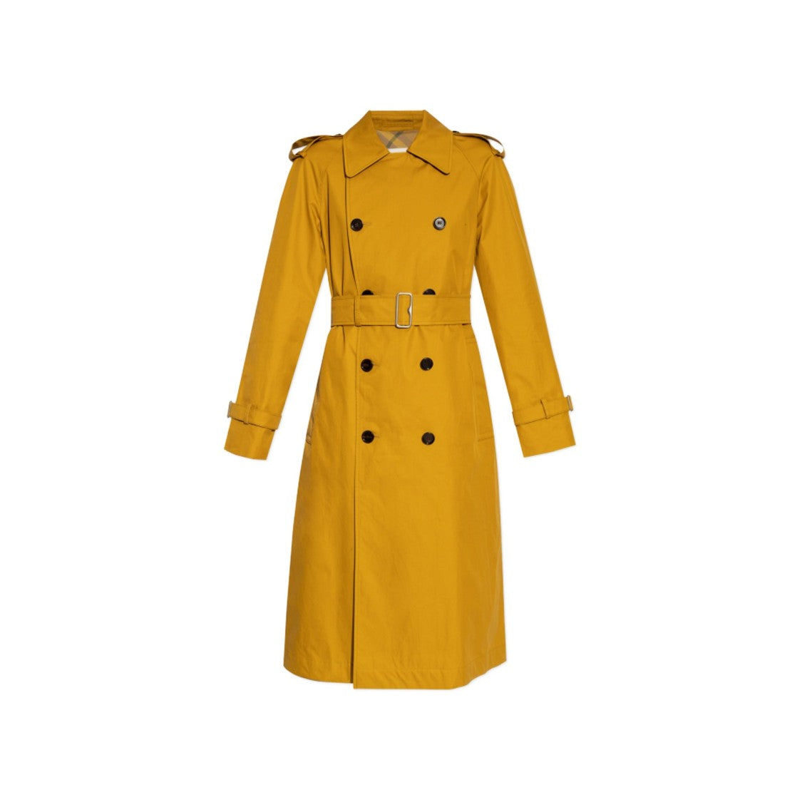 Burberry Relaxed Double-Breasted Trench Coat With Buckle Belt