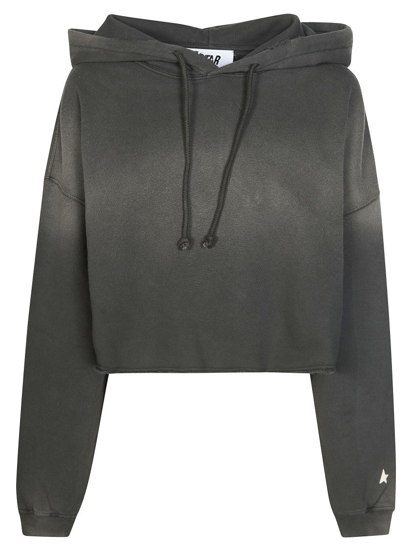 Golden Goose Faded Grey Cotton Star Hoodie