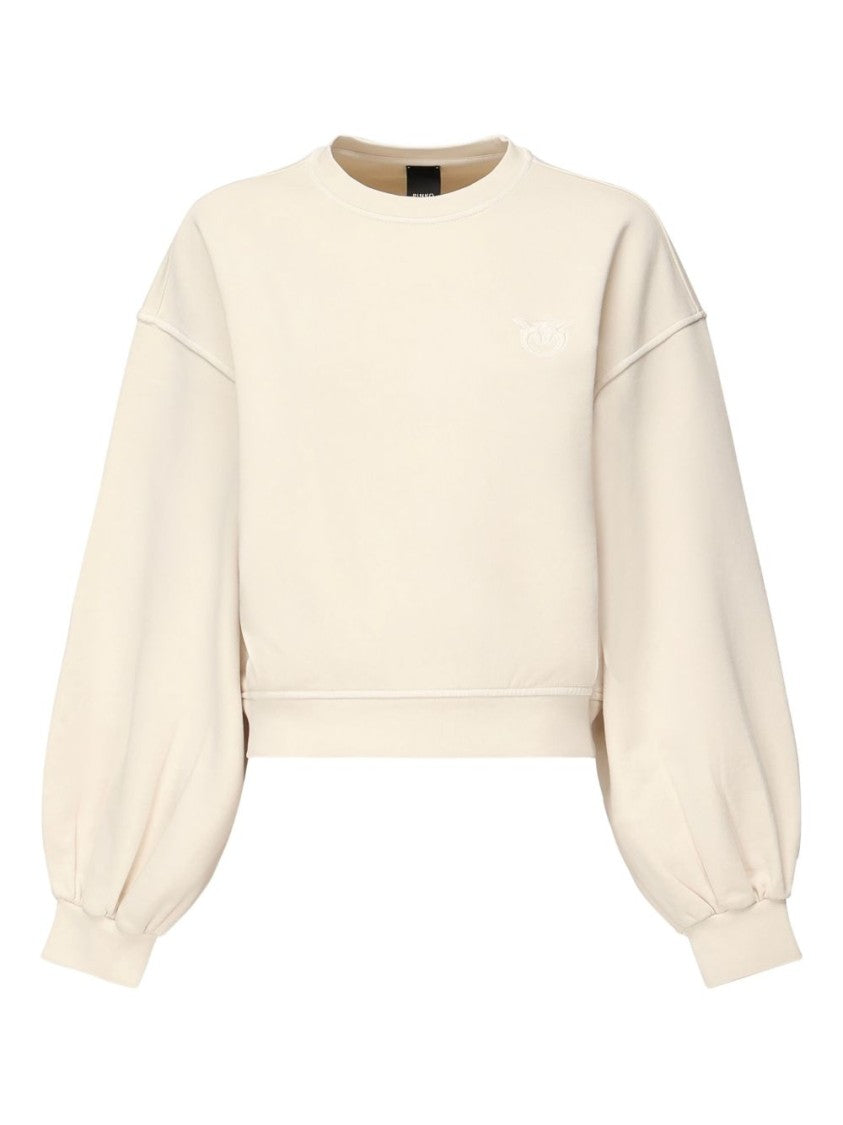 Pinko Relaxed-Fit Sweatshirt With Love Birds Embroidery