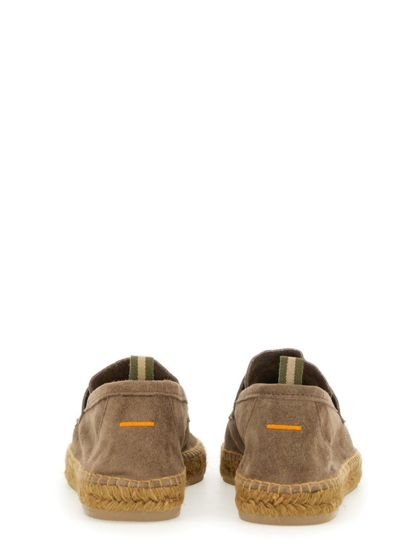 Castaner Brown Nacho Suede Woven Loafers