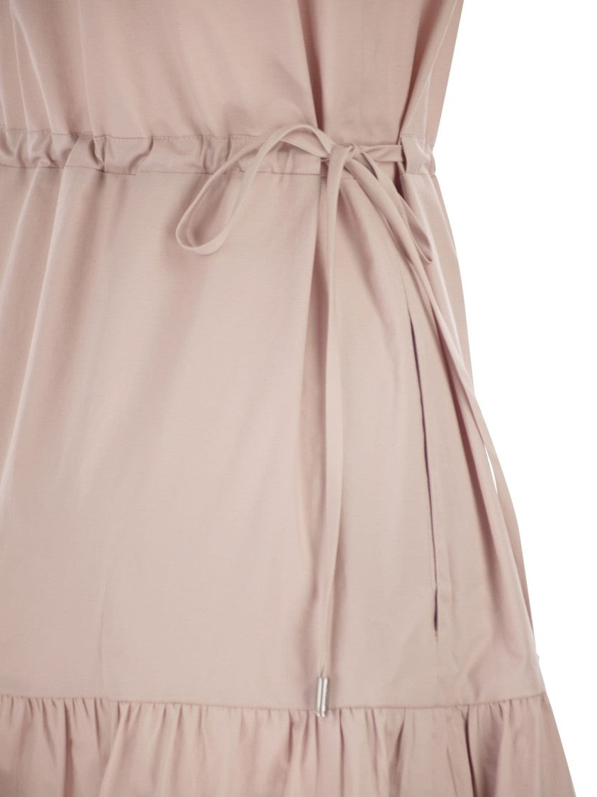Peserico Sleeveless Midi Dress In Stretch Cotton