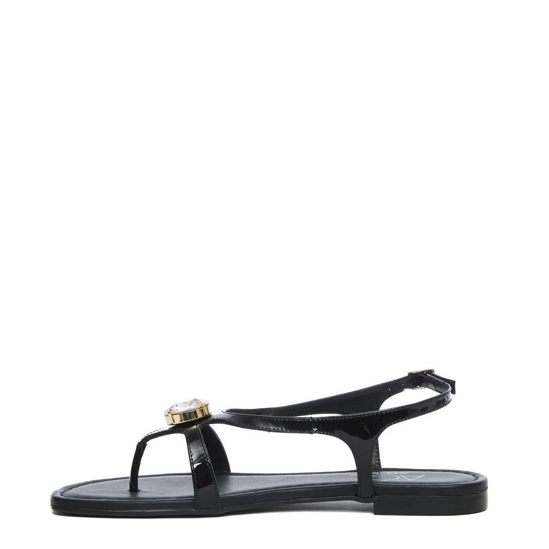 Agl Metallic Calf Leather Sandals