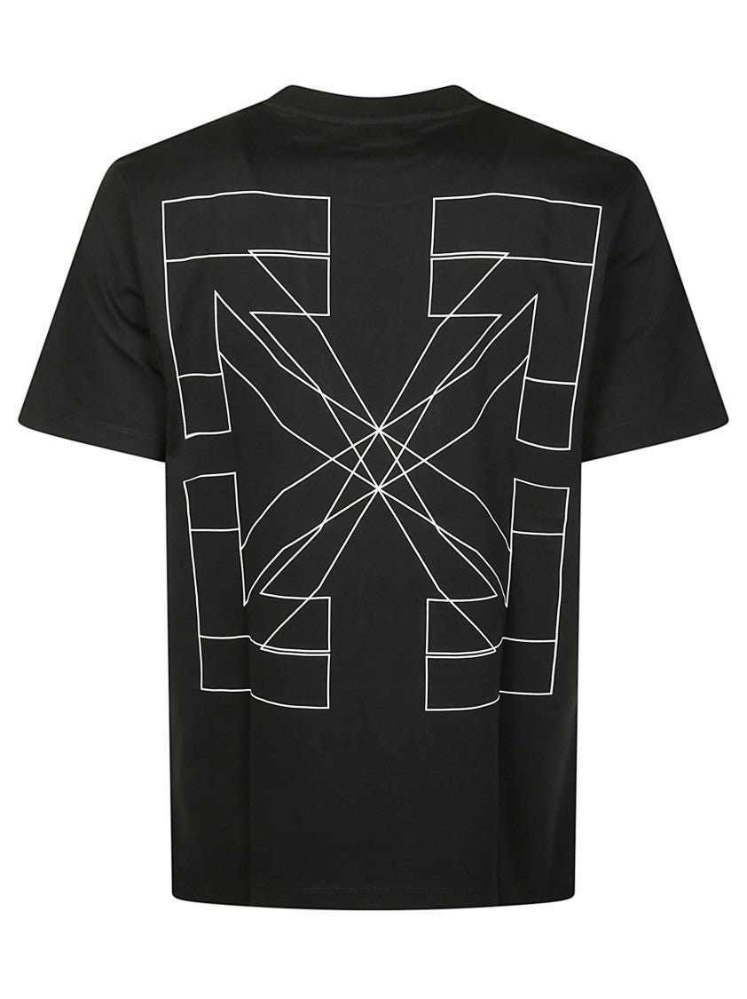 Off-White Cotton Slim Graphic T-Shirt