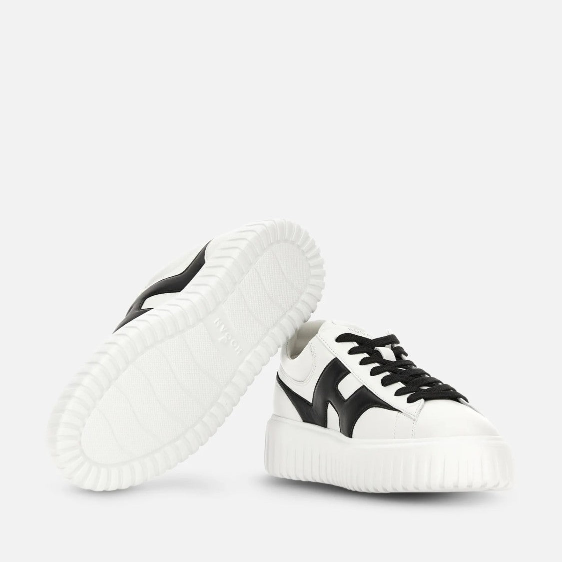 Hogan H-Stripes Allacciato H Spezzata Sneakers In White