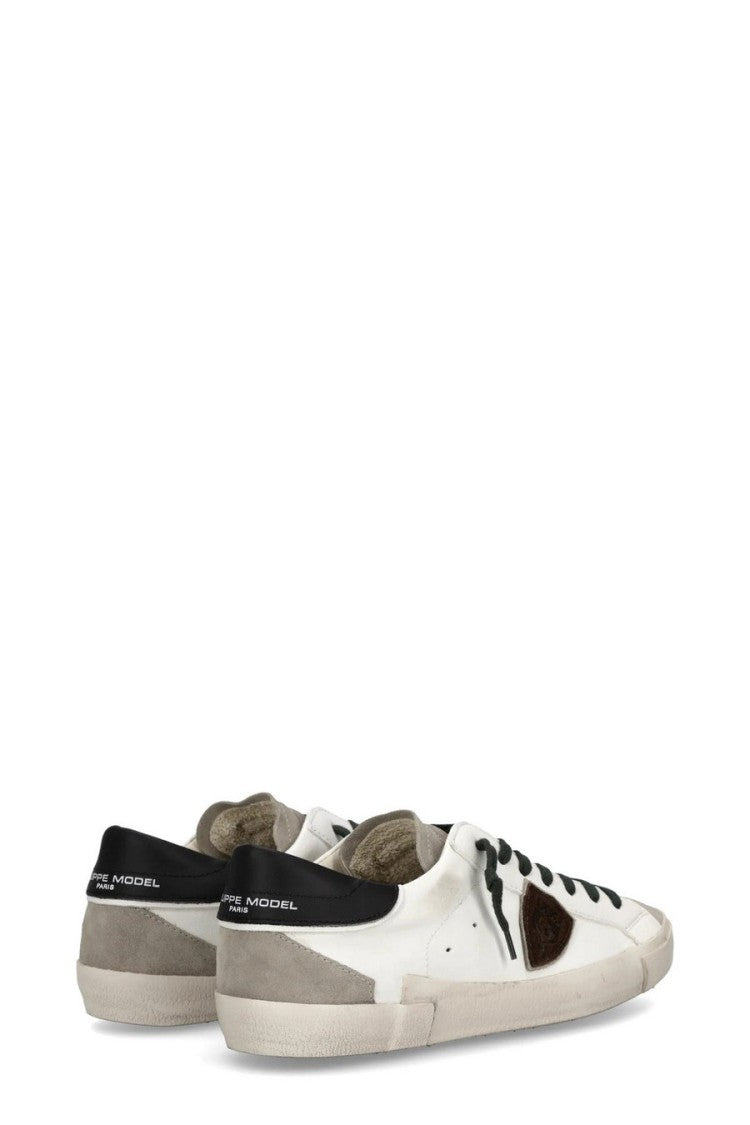 Philippe Model White Low-Top Leather Sneakers
