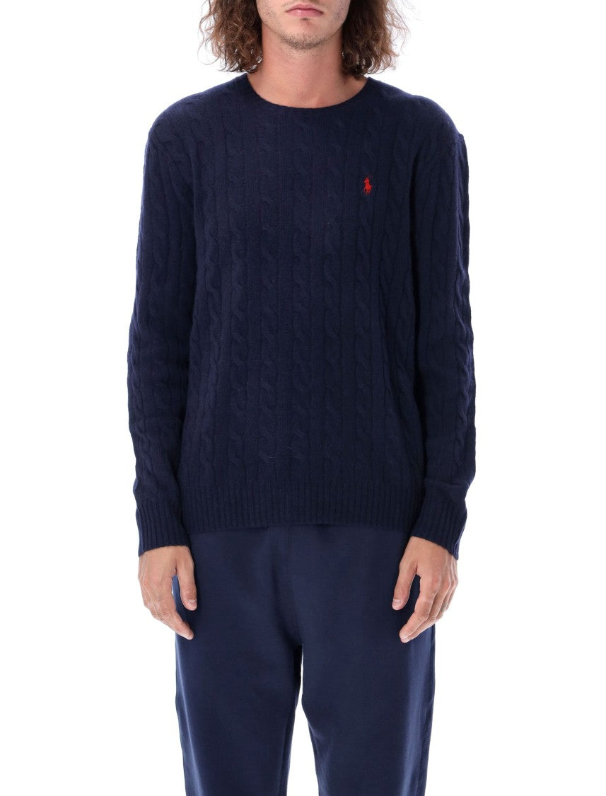 Polo Ralph Lauren Hunter Navy Braided Cable Knit Sweater