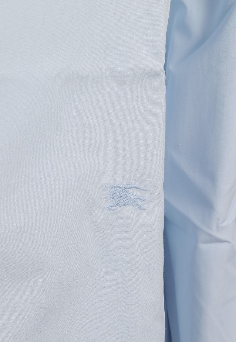Burberry Light Blue Ellora Equestrian Knight Cotton Poplin Shirt