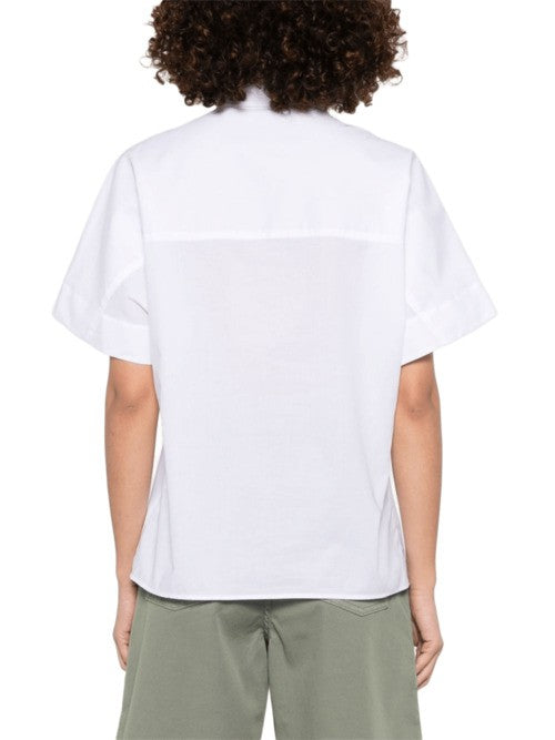 Fay Cotton Shirt With Classic Collar And Kimono Sleeves