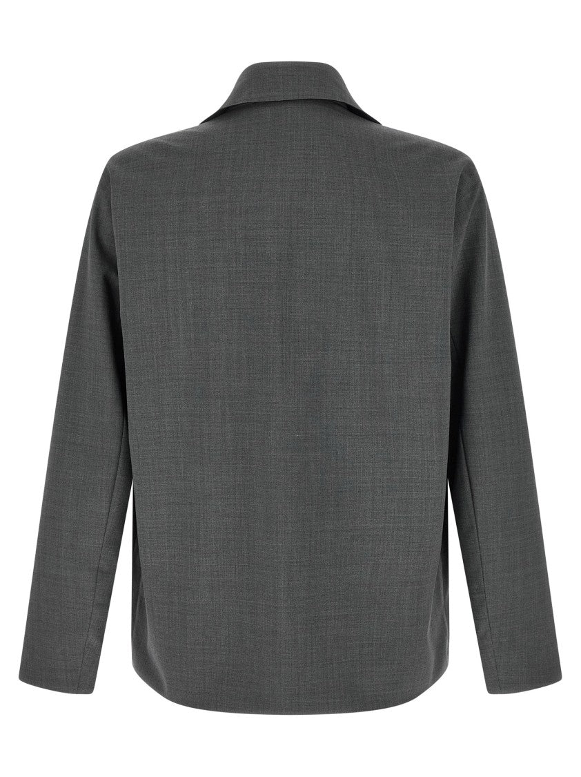 Herno Reversible Technical Wool And Nylon Overshirt