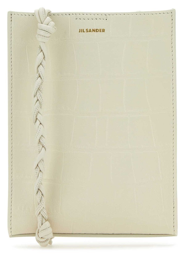 Jil Sander Ivory Leather Shoulder Bag