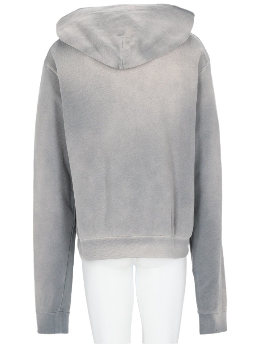 Maison Margiela Relaxed-Fit Grey Sweatshirt With Adjustable Drawstrings