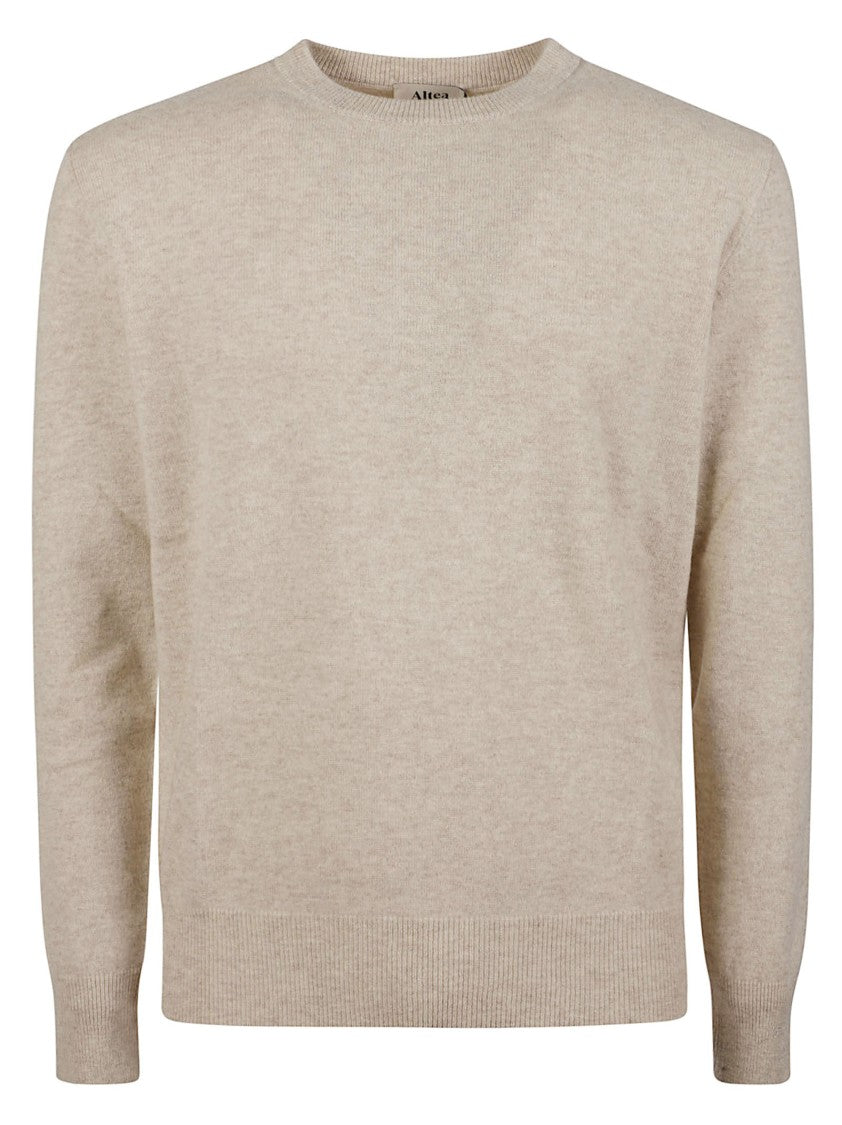 Altea Round Neck Ribbed Pure Cashmere Sweater