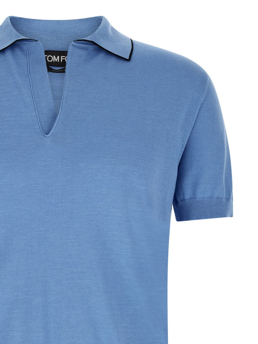 Tom Ford Cotton And Silk Polo Shirt