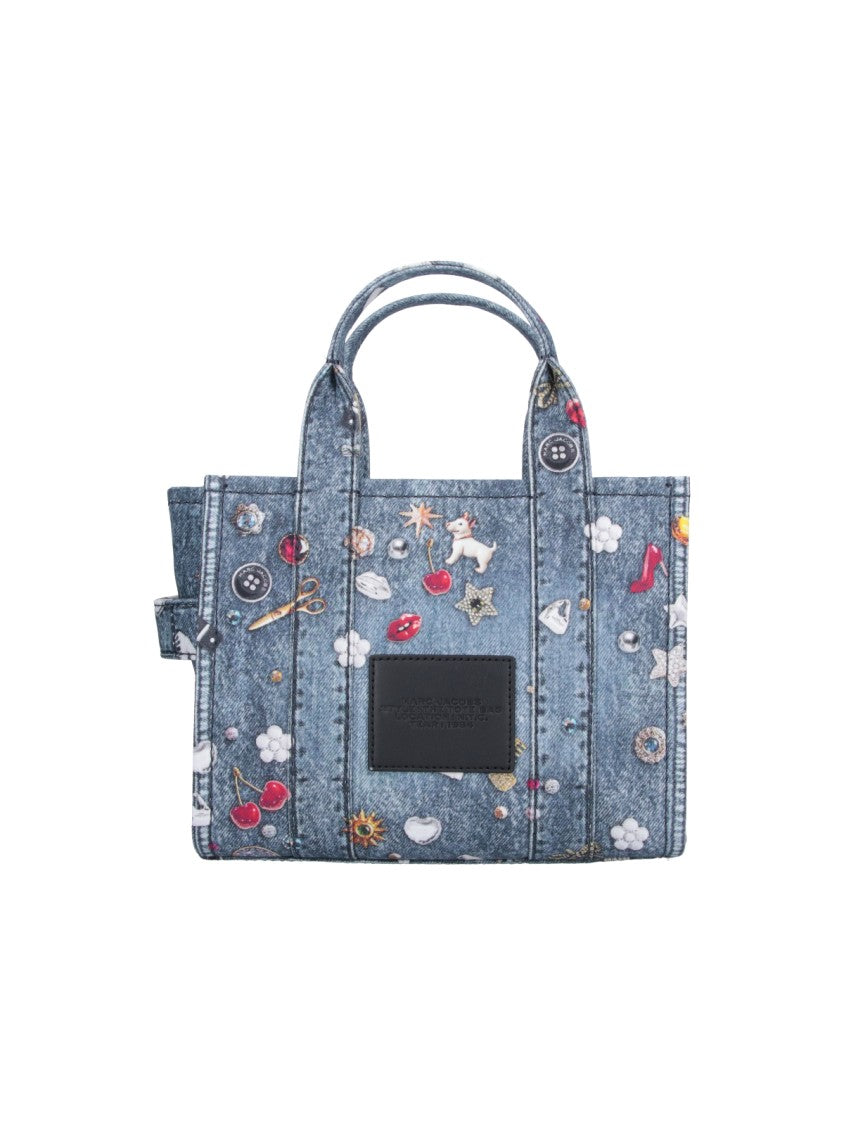 Marc Jacobs Blue The Tote Bag Small Cotton Denim Tote Bag