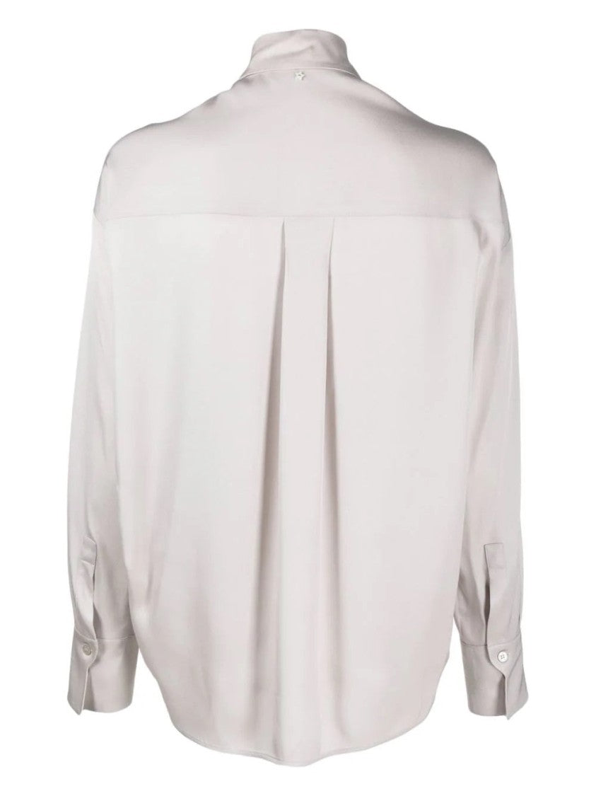 Lorena Antoniazzi Grey Luna Flowing Long-Sleeve Shirt