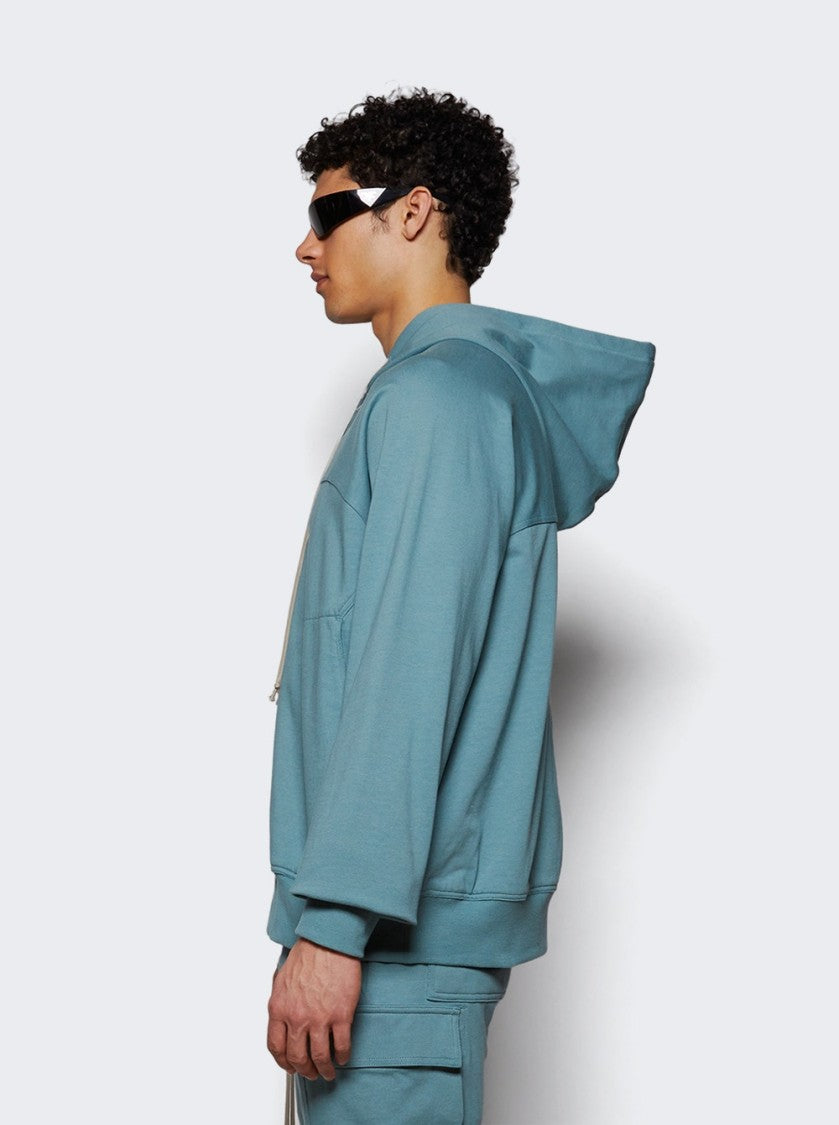 Rick Owens Hooded Cotton Windbreaker With Paneled Design And Ribbed Cuffs