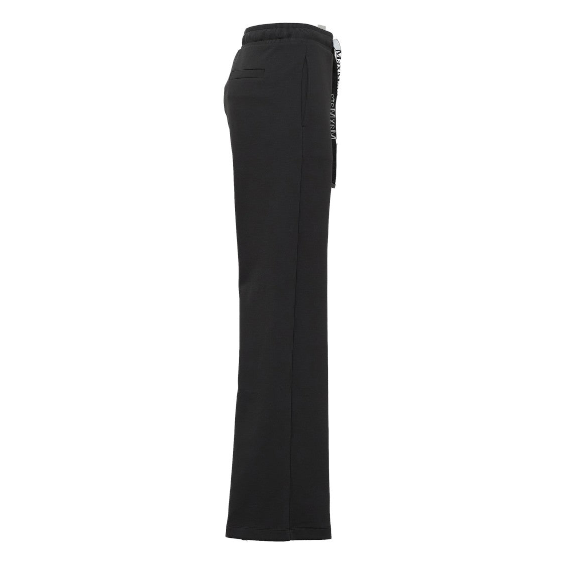 Max Mara Bali Black Double Cotton Jersey Drawstring Pants