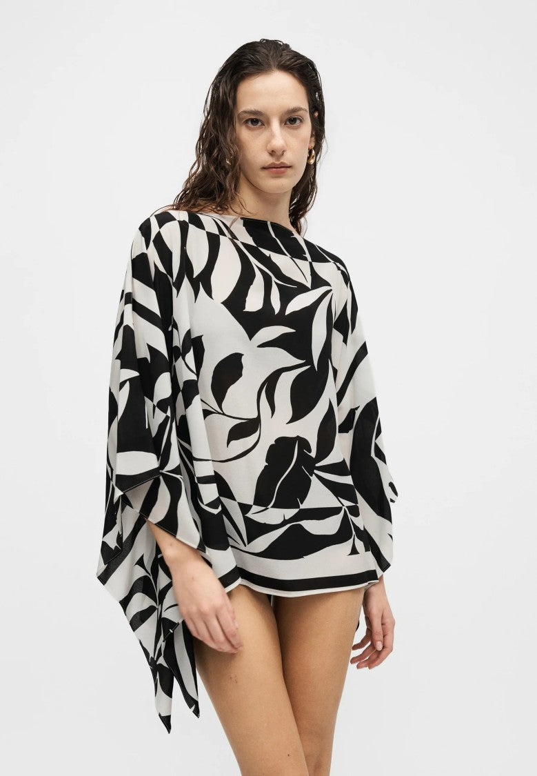 Max Mara Asymmetrical Hem Tunic With Flowing Sleeves