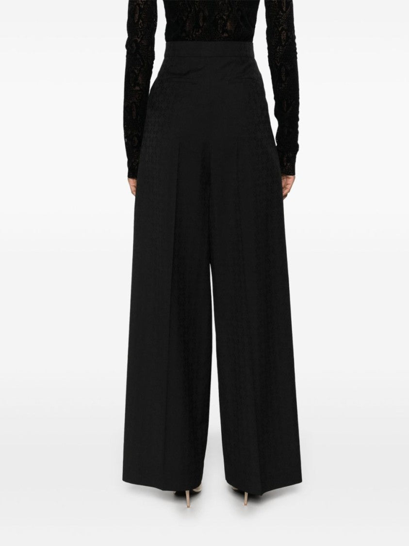 Givenchy Black Pleat Detail Tailored Jetted Trousers