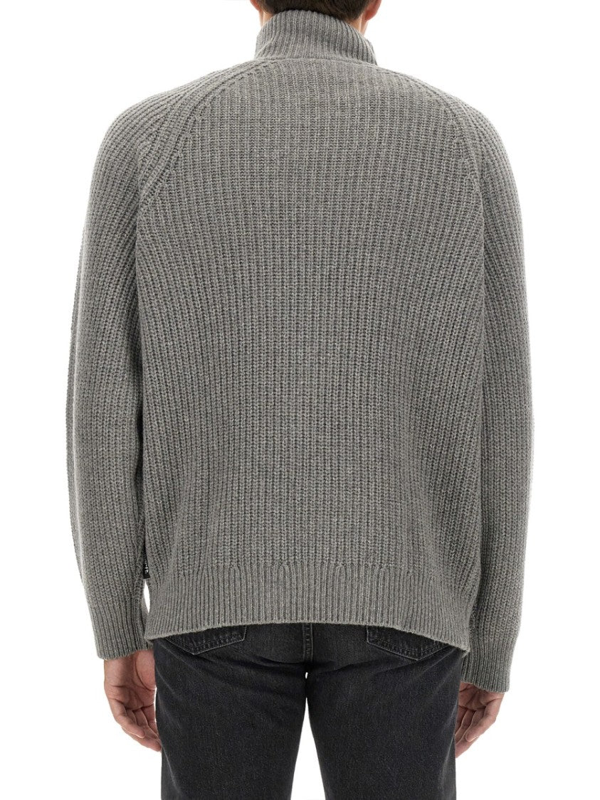Carhartt Wip Textured Knit Sweater With Zip Closure