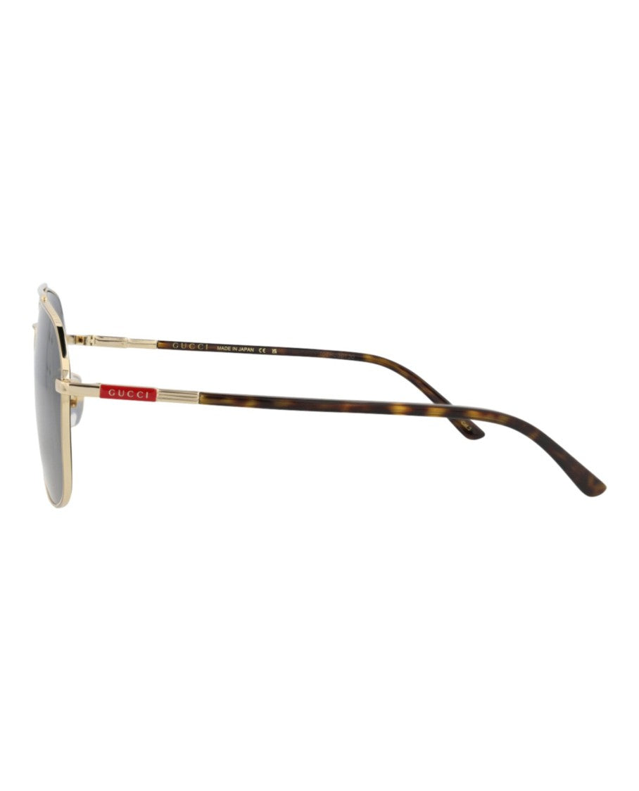 Gucci Aviator-Frame Metal Sunglasses