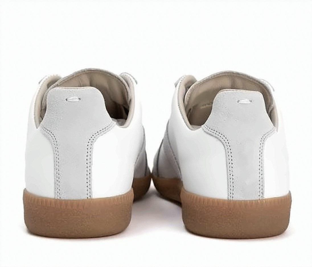 Maison Margiela Low-Top Sneakers With Smooth Leather And Suede Accents