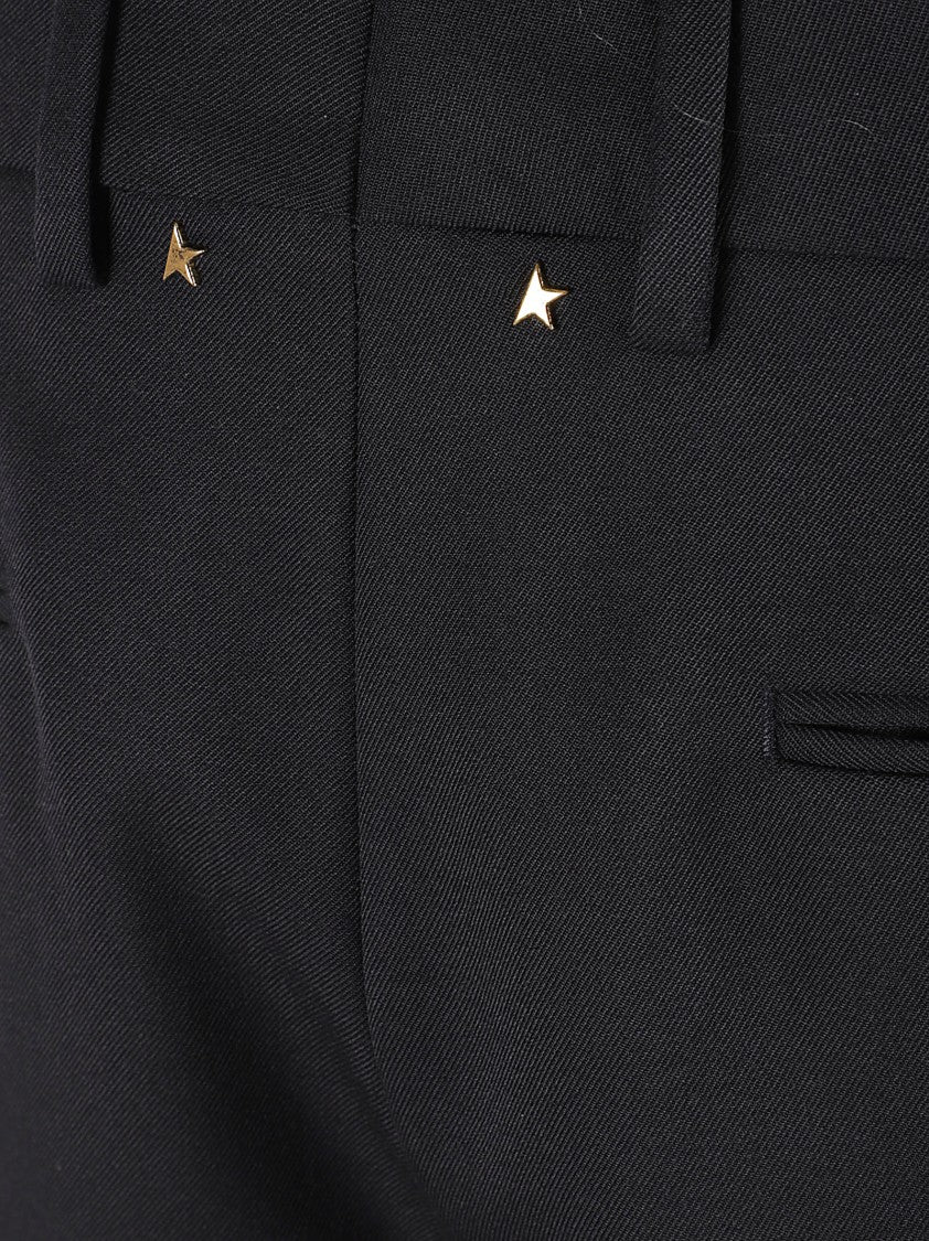 Golden Goose Midnight Blue Twill Weave Tailored Trousers