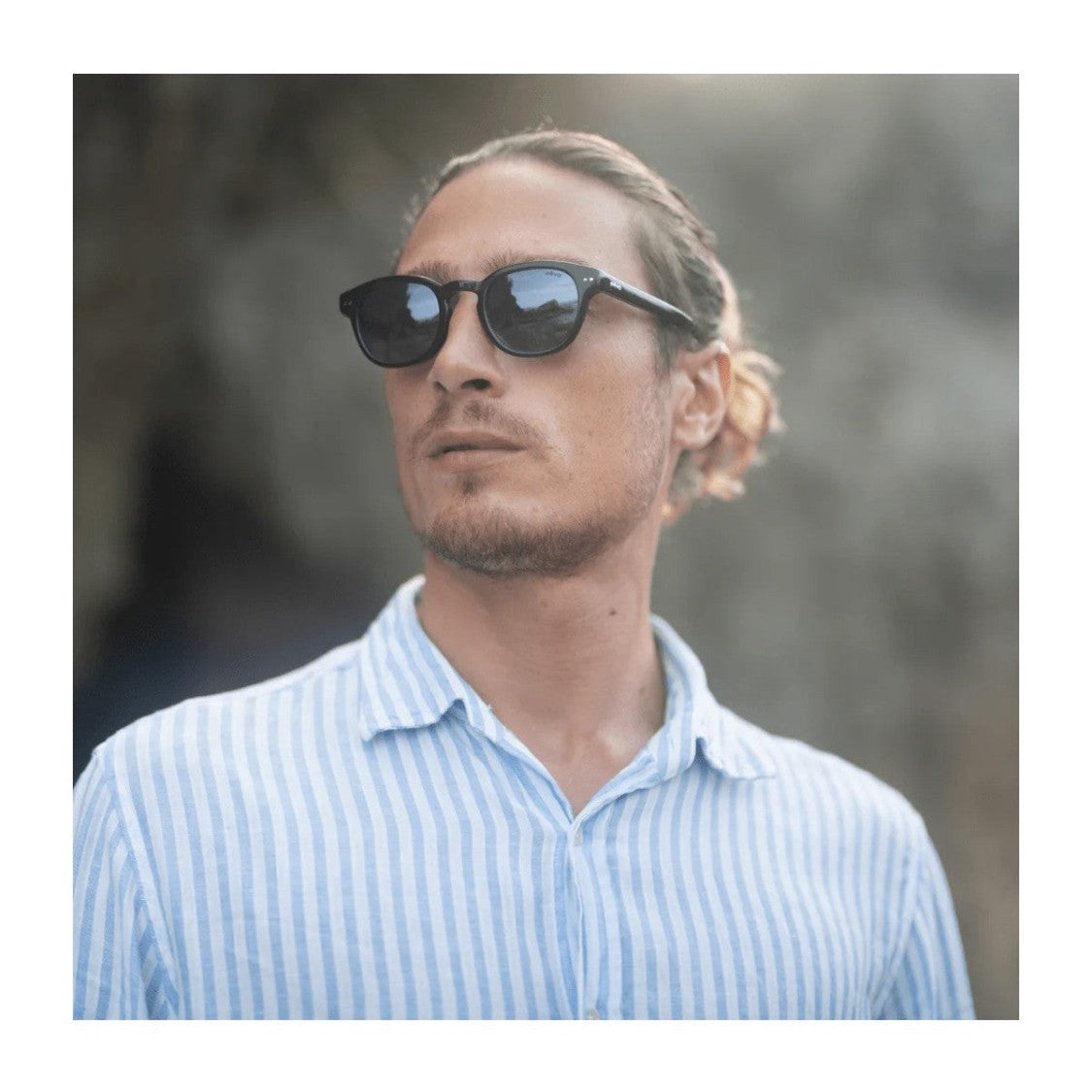 Revo Shiny Black Re1255 Sterling Bio-Acetate Phantos Sunglasses