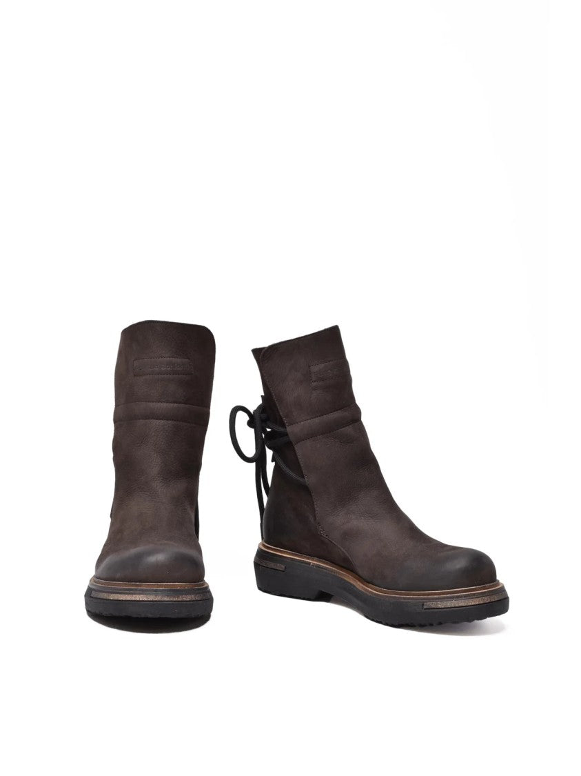 Patrizia Bonfanti Brown Leather Lace-Up Boots