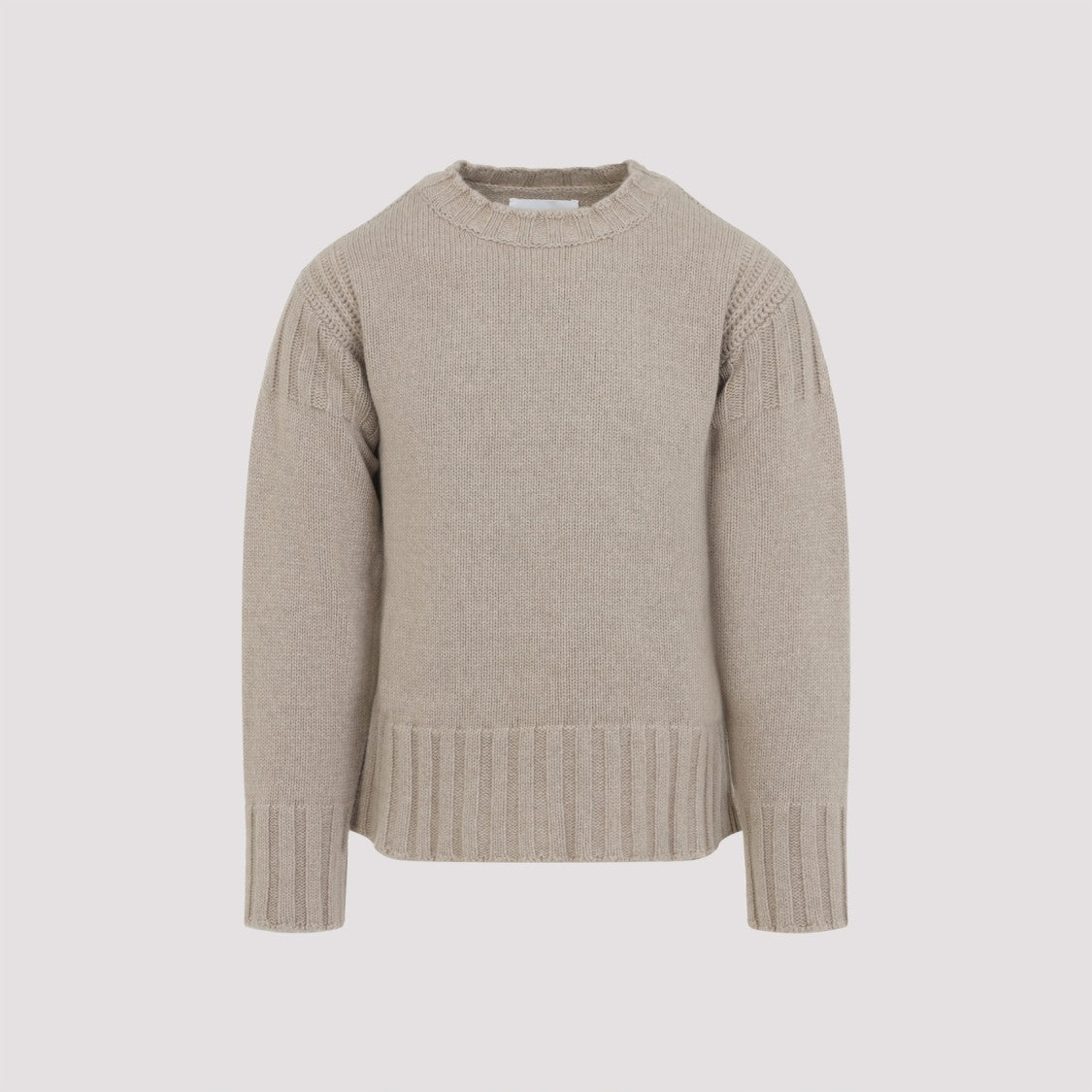 Jil Sander Cashmere Knit Sweater With Ribbed Detailing