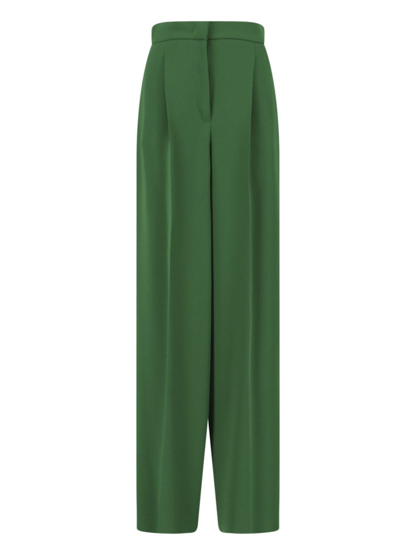 Max Mara High-Waisted Wide-Leg Trousers With Front Pleat Design