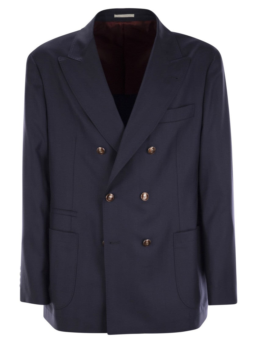 Brunello Cucinelli One-And-A-Half-Breasted Deconstructed Jacket In Virgin Wool