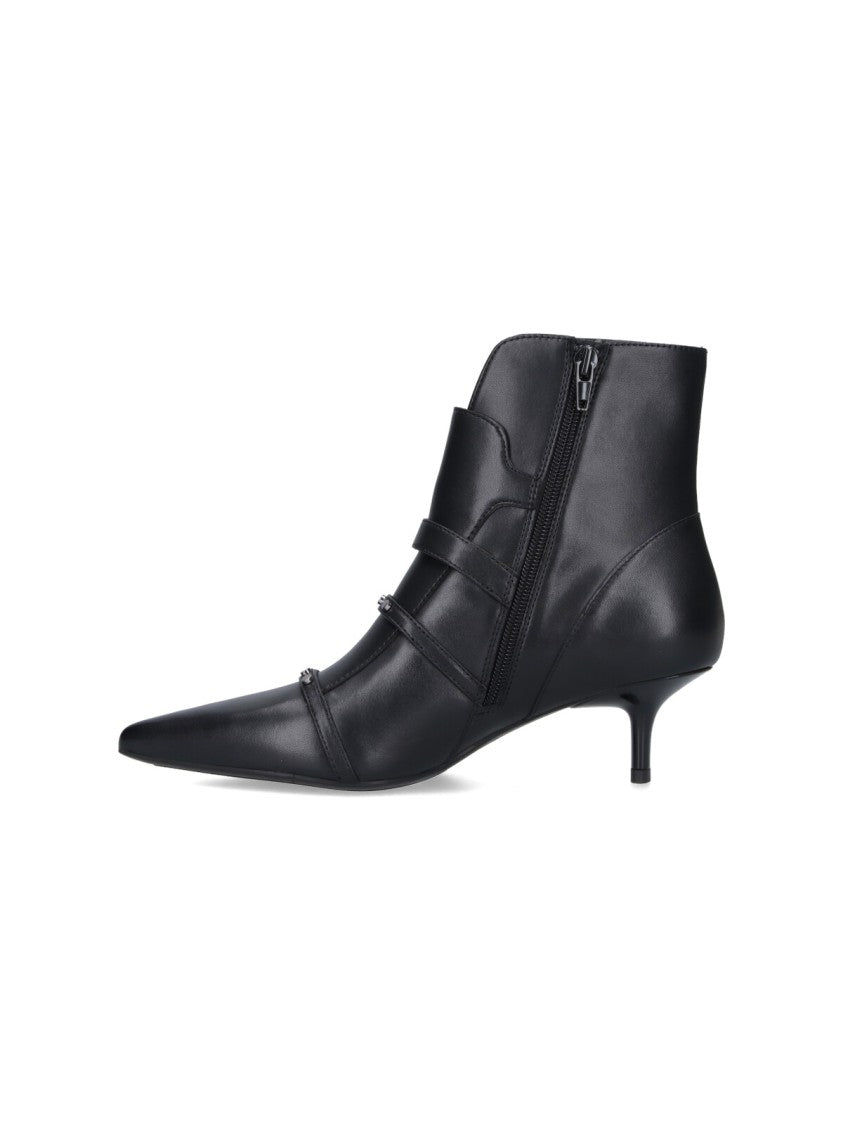 Pinko Buckle Ankle Boots – Black