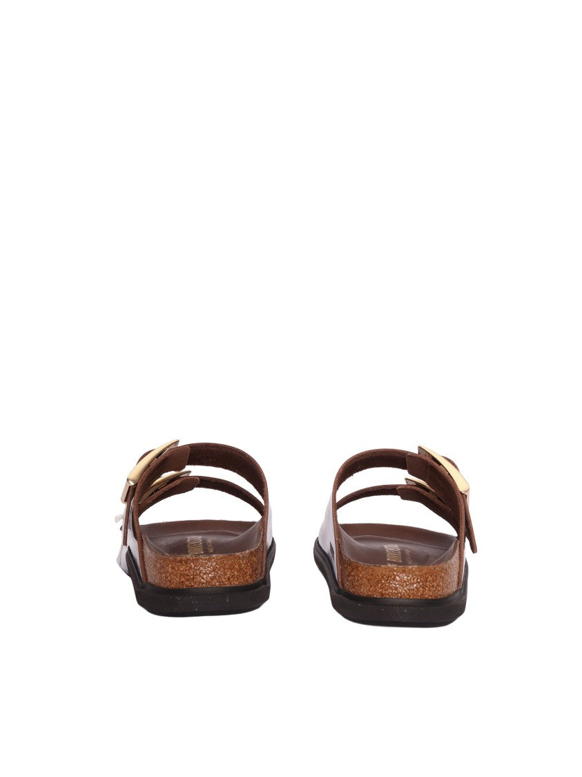 Birkenstock Carafe Arizona Natural Leather Slide Sandal