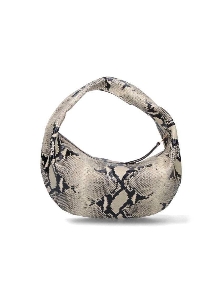 Khaite Medium Python-Embossed Calf Leather Handbag