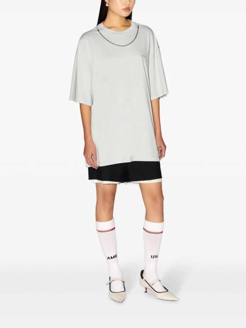Ambush Blue Ballchain Detail Organic Cotton T-Shirt
