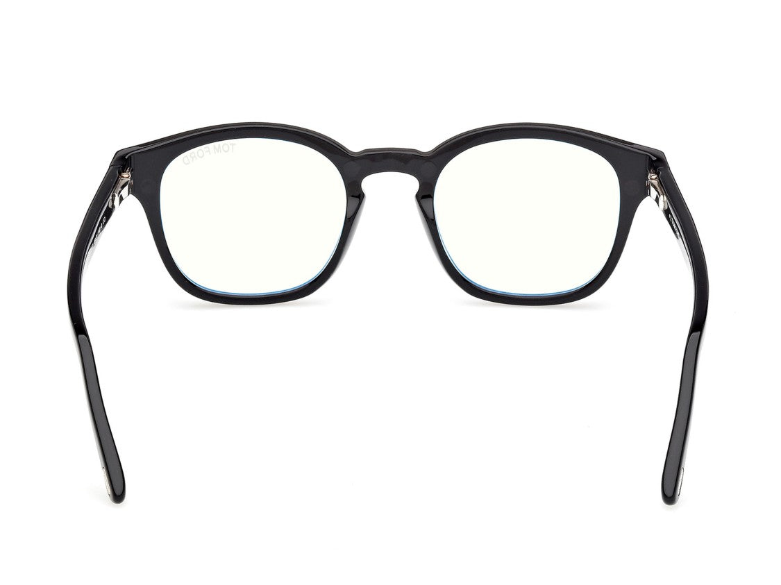 Tom Ford Black Ft5532-B Clip-On Square Eyeglasses