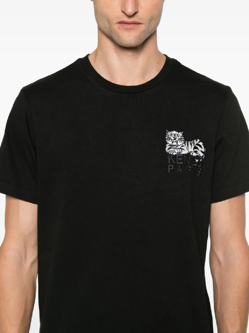 Kenzo Short-Sleeve Black Cotton T-Shirt
