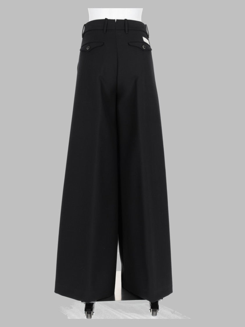 Nine In The Morning Black High-Waist Wool Wide-Leg Pants