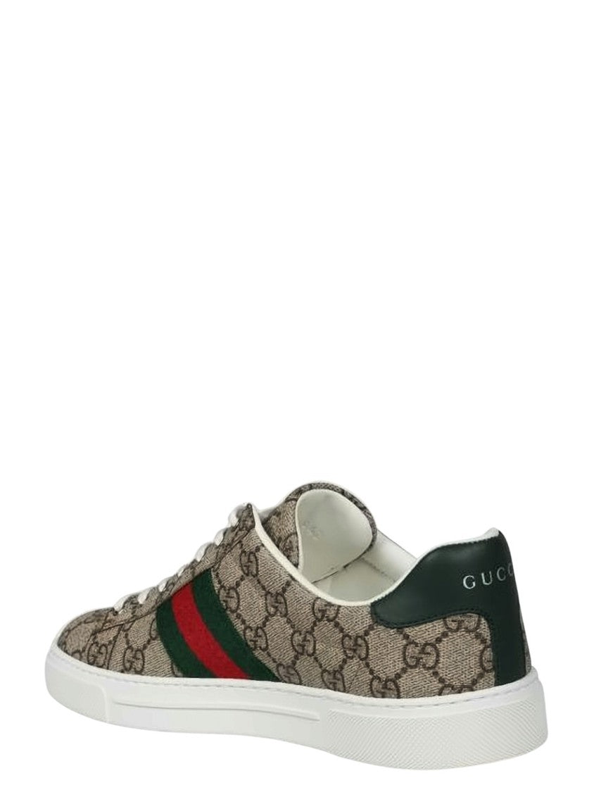 Gucci Beige Monogram Canvas Sneakers