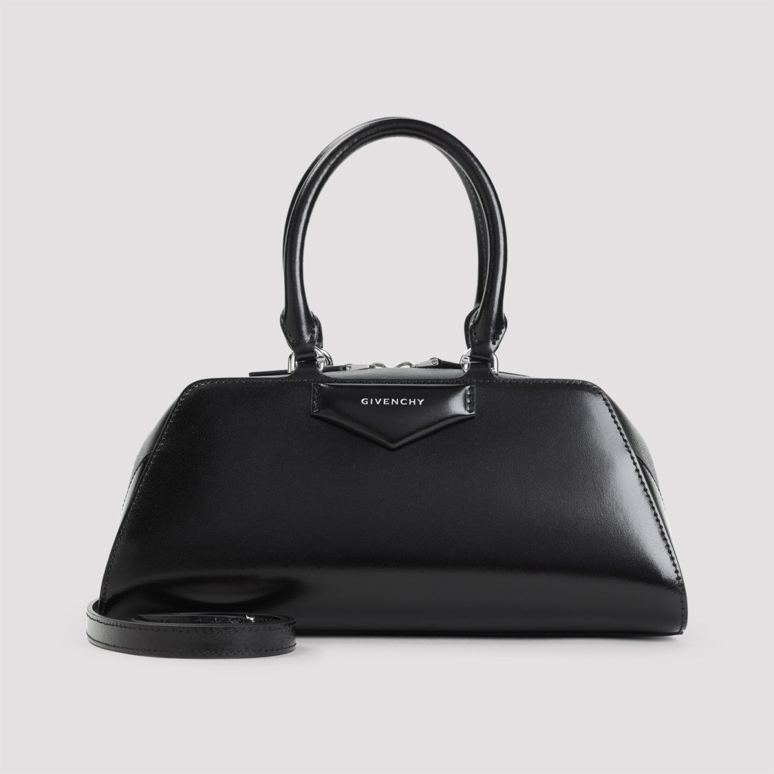 Givenchy Black Calf Leather Antigona Ew Small Handbag