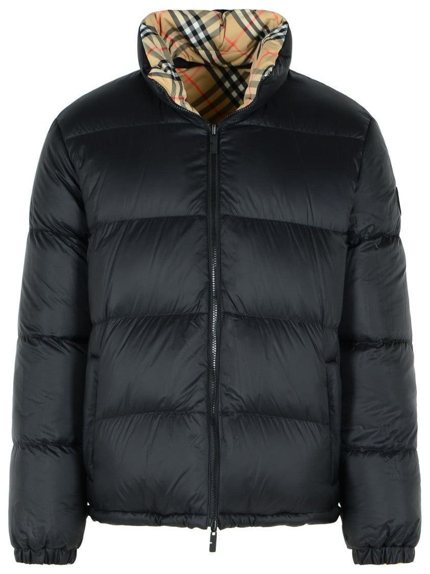 Burberry Reversible Beige Polyester 'Snowdon' Down Jacket
