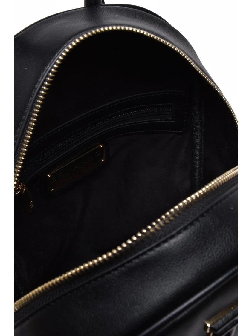 Ermanno Firenze Virginia Leather Backpack With Gold-Tone Hardware And Spacious Interior
