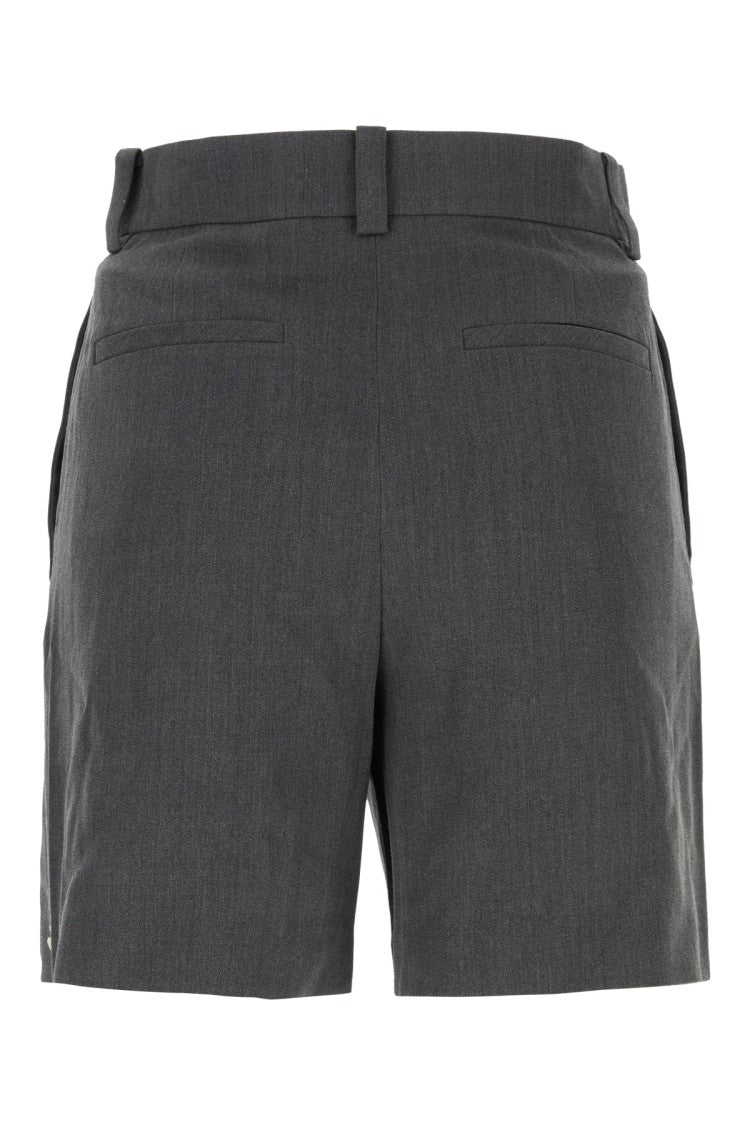 We11 Done Charcoal Tailored Shorts With Mid-Rise Waist
