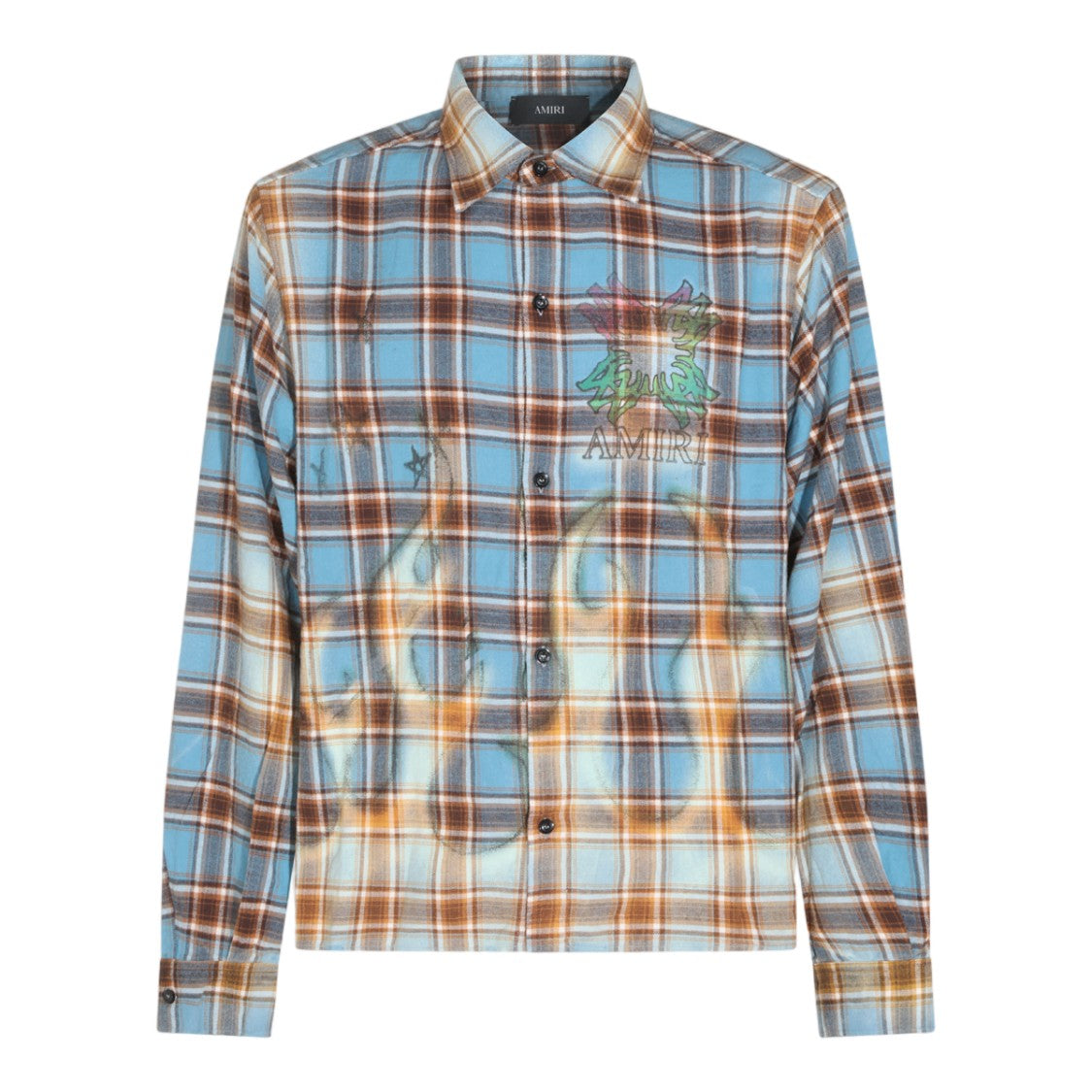 Amiri Plaid Graphic Casual Shirt