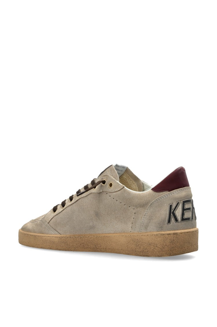 Golden Goose Beige Suede Blue Star Silk Nylon Sneakers