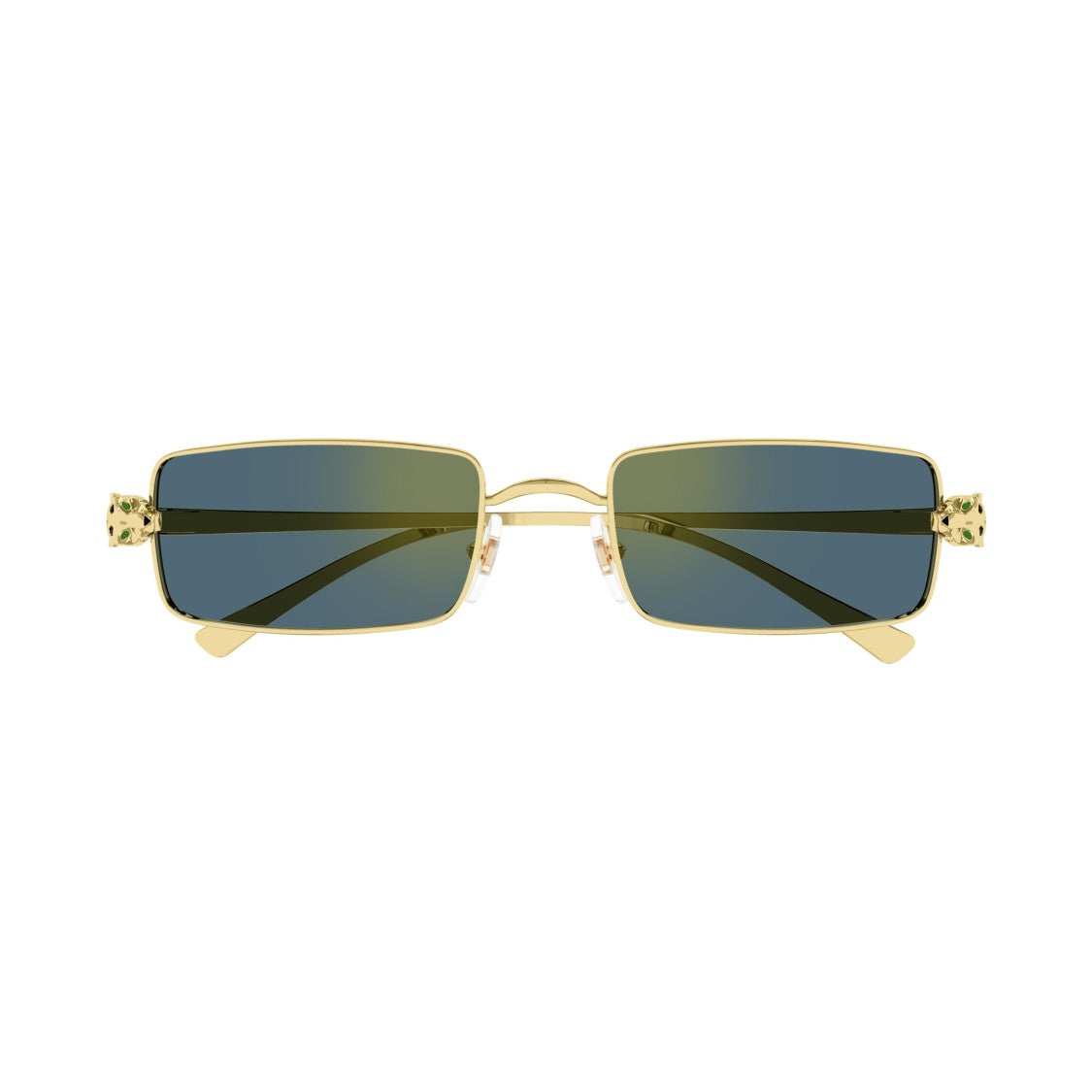 Cartier Ct0473s Rectangular Frame Sunglasses In Gold-Tone Metal