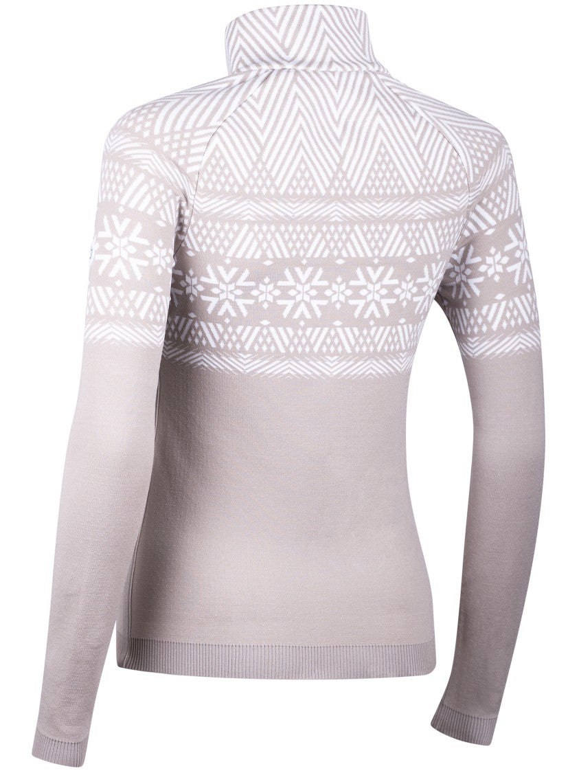Newland Fitted Zip-Up Jacket With Geometric Pattern And High Collar