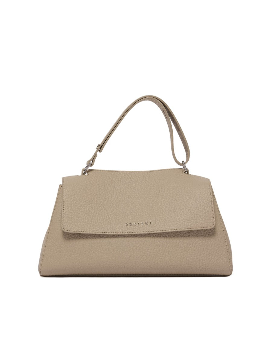 Orciani Trapezoidal Longuette Handbag With Flap Closure